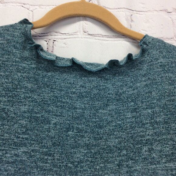 Bloomchic Sweater Women's Plus 22/24 Heathered Teal Lace Inserts Business Casual - Picture 8 of 10